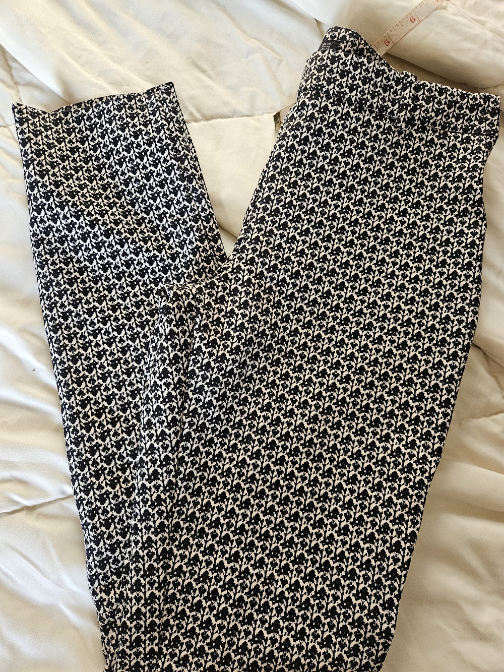 Zara Black and White Micro-Print Men’s Trousers